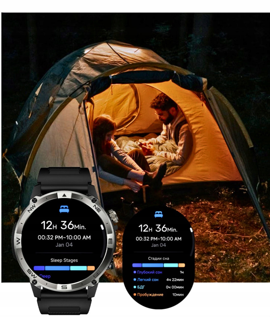 Smartwatch WENOM GPS waterproof AMOLED talk screen pedometer heart rate monitor Brand Wenom