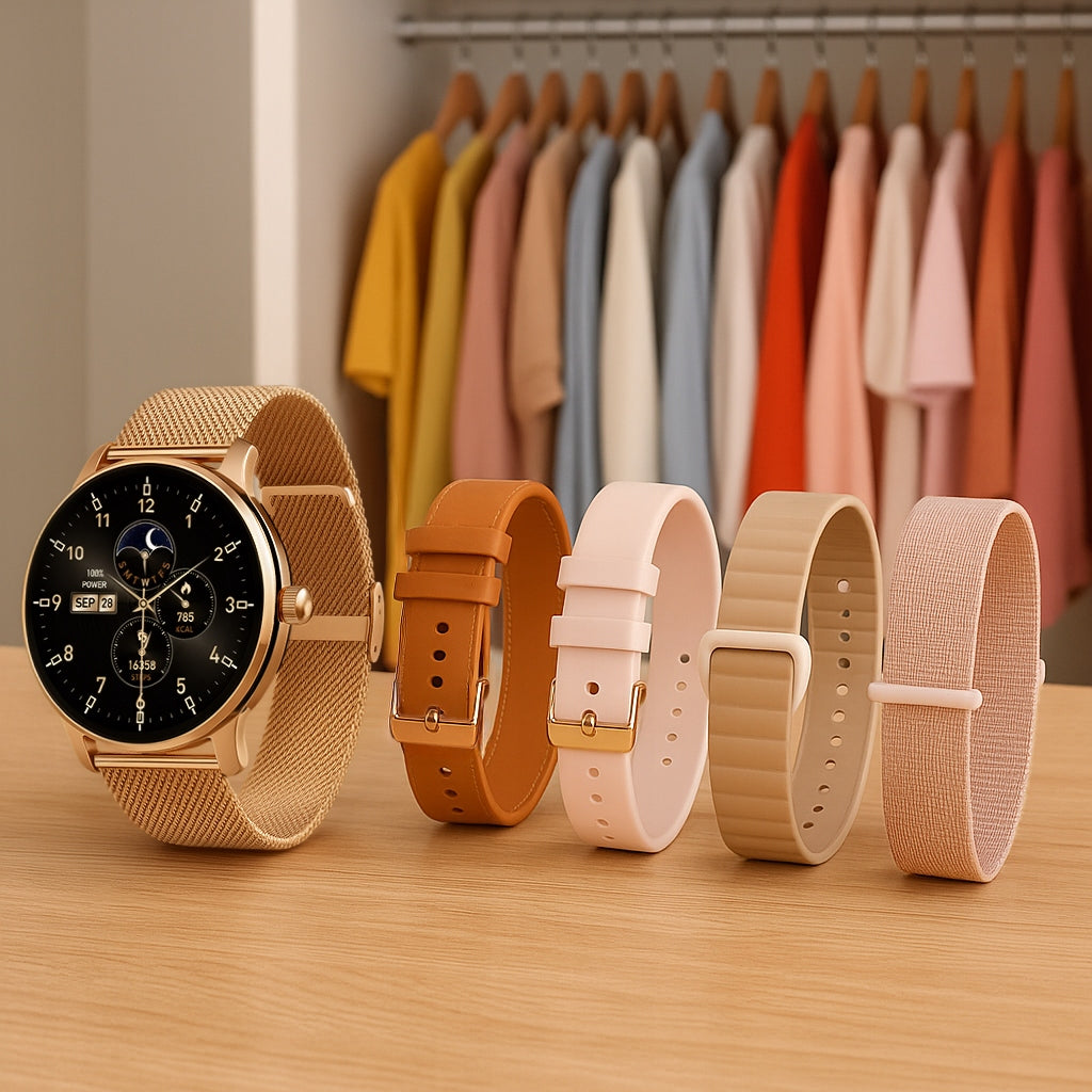 Smartwatch WOMEN'S Gold talk sport Bluetooth menu PL watch 5 stripes Manufacturer code EMAFON47781
