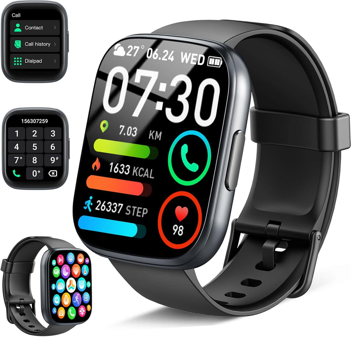 Smartwatch Watch 1,95" Connection Sports Mode IP68 Heart Monitor idw26