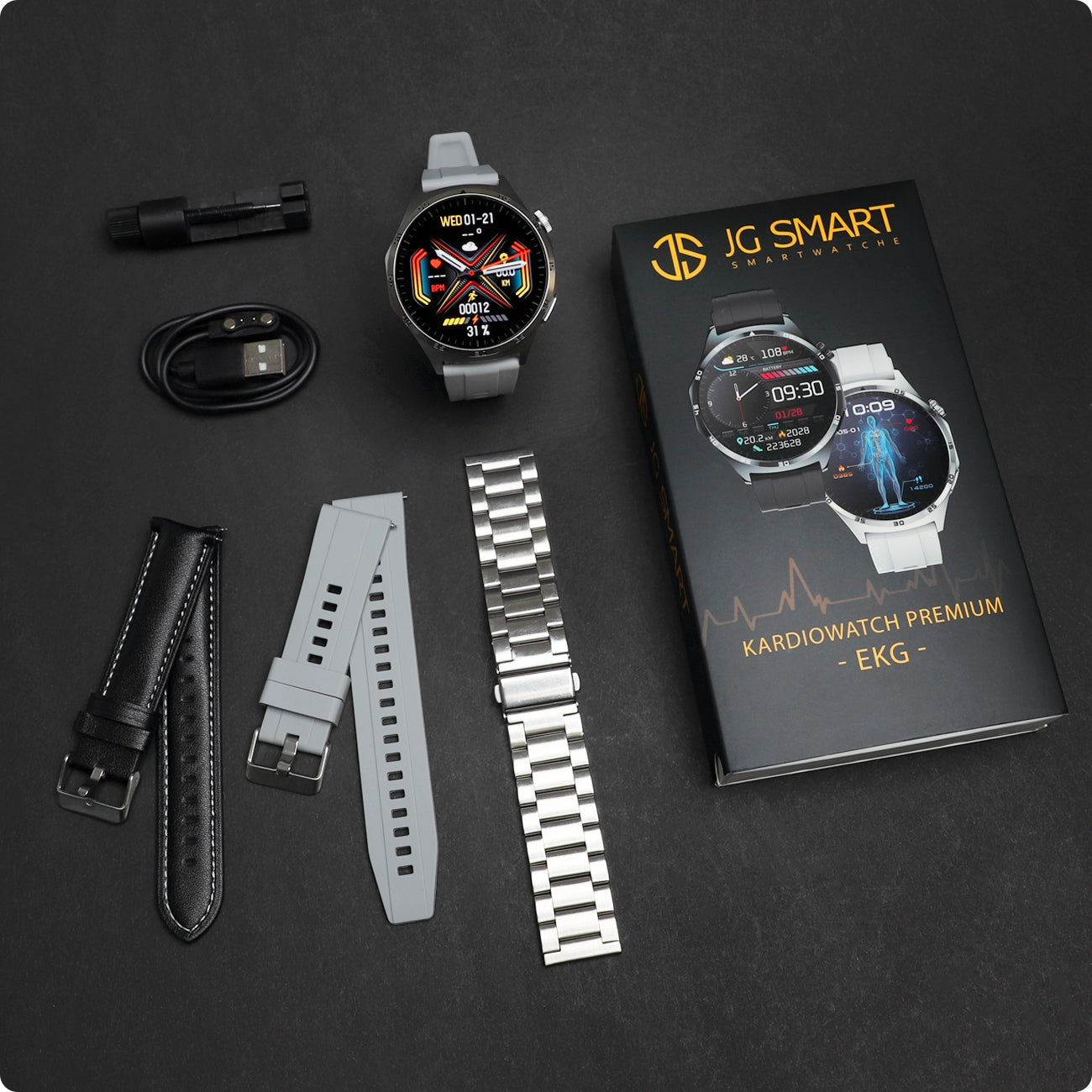 Smartwatch Watch for Senior POLISH ECG MENU HEART RATE TEMPERATURE Packaging status original