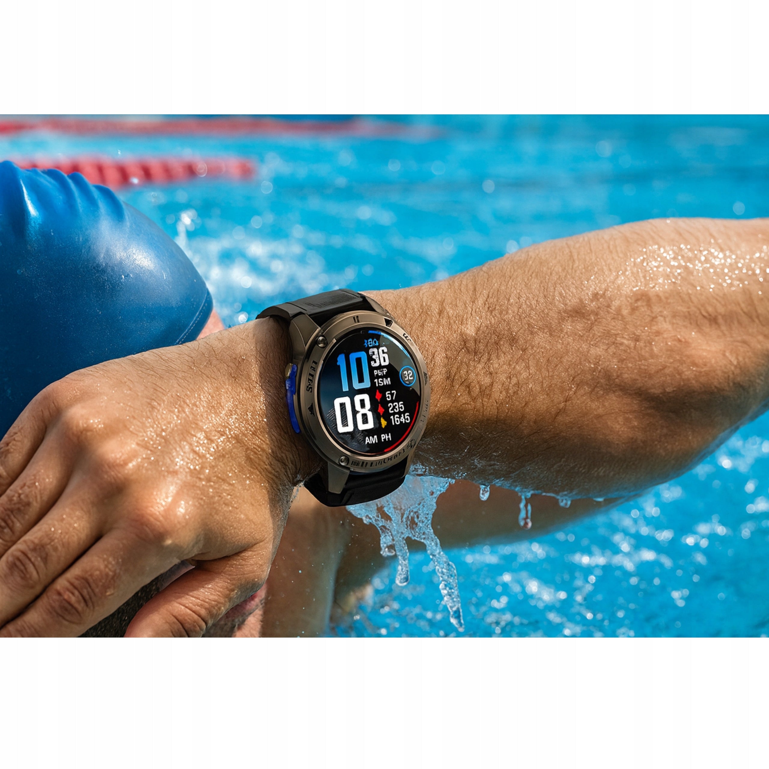 Smartwatch Wenom Sports Men's GPS Waterproof ATM 5 Swimming Heart Rate Talk Manufacturer code Hydro Guard GPS Dm56 ATM 5 Wodoodporny