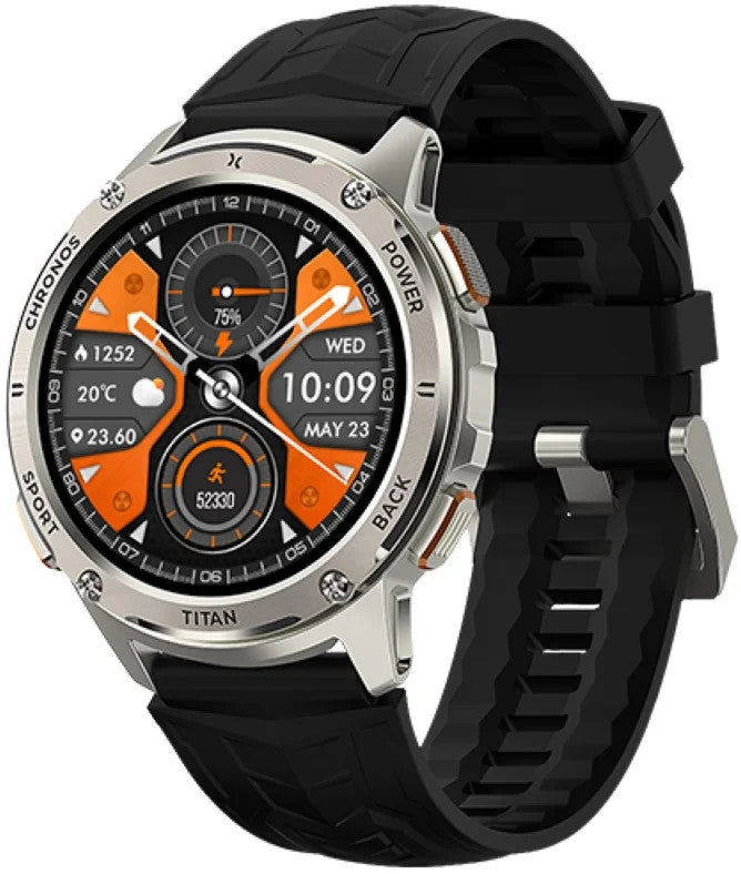 Smartwatch With Gorilla Maxcom FW110 Titan Chronos Silver AMOLED SMART WATCH