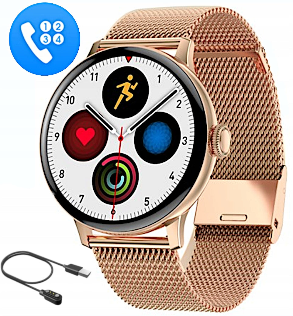 Smartwatch Women Conversation Menu PL SMS FB MSG Health Monitor GW330 Manufacturer code YOLO DT2 na prezent na walentynki