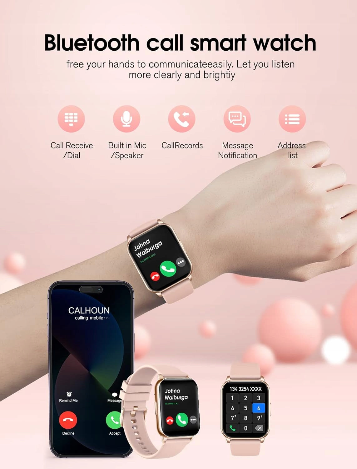 Smartwatch Women's Fitness Watch L55 1.96" Bluetooth iOS Android IP67 Model other
