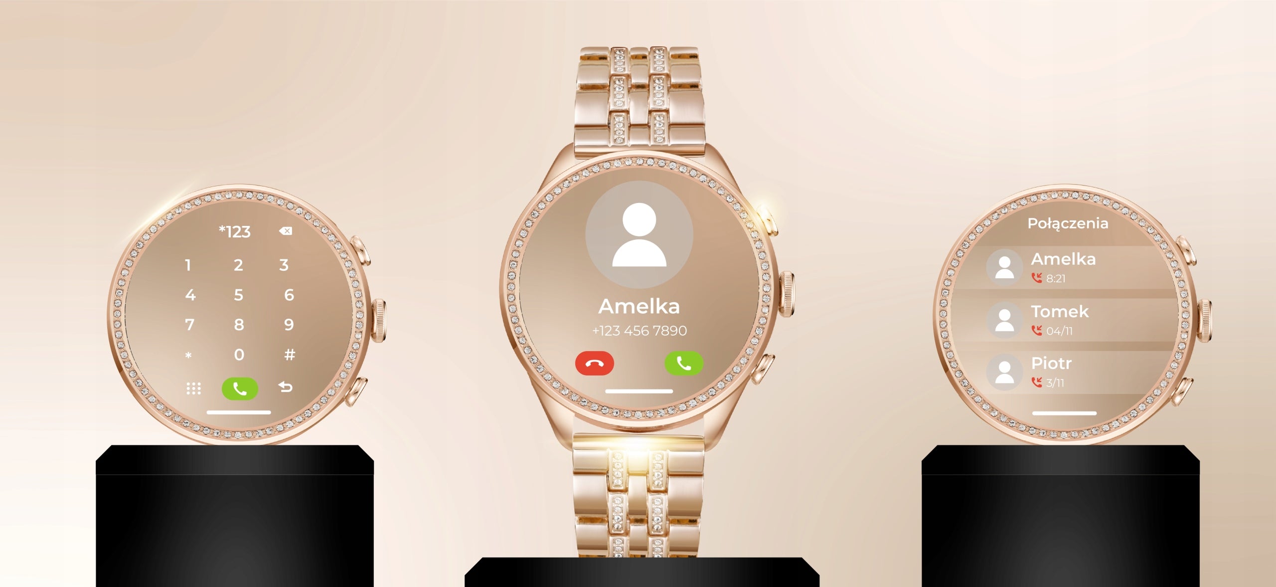Smartwatch Women's Watch Talking Notifications Sport Gold For Women EAN (GTIN) 5905563471593
