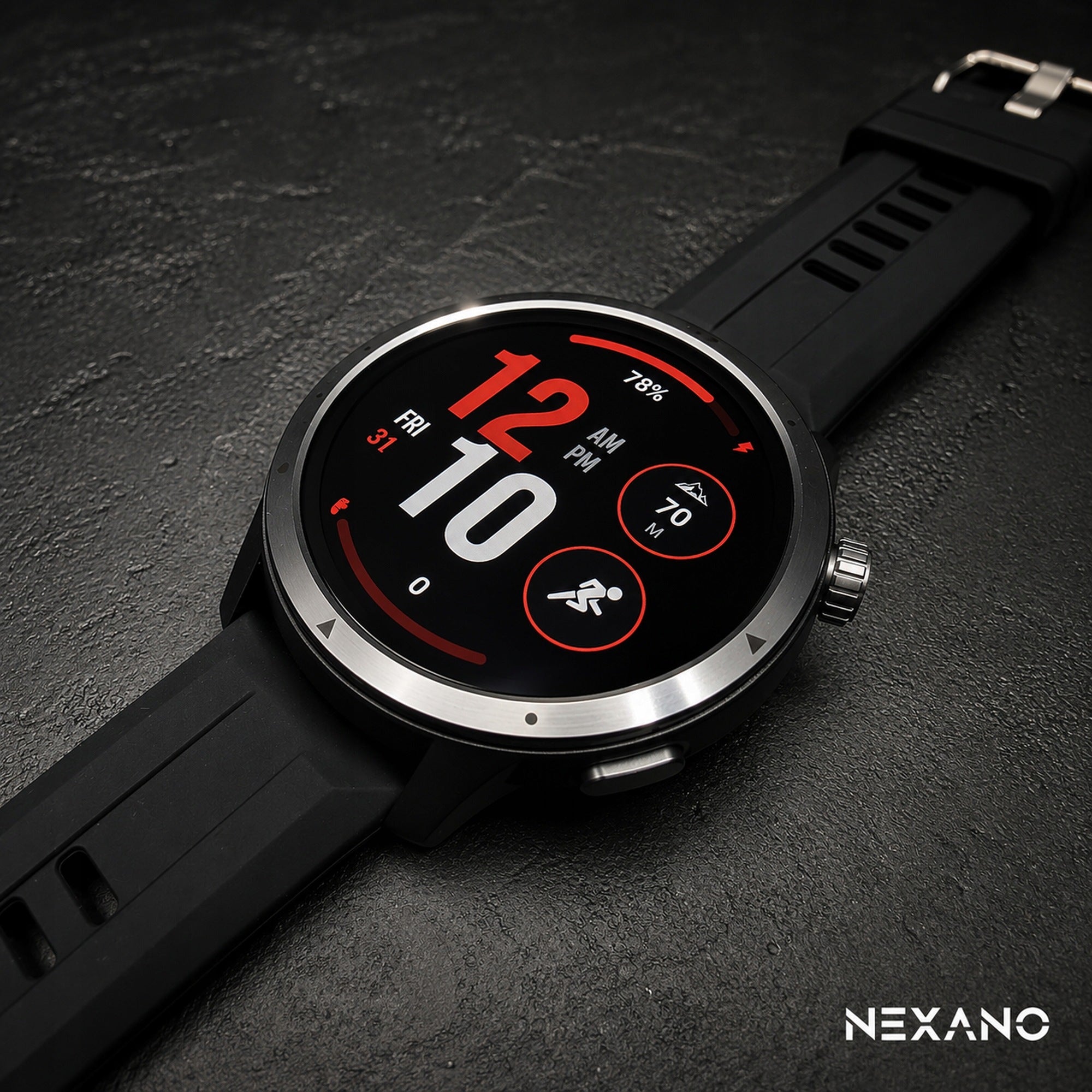 Smartwatch Women's Waterproof AMOLED Dual GPS Watch 5ATM AI GPX Menu PL Manufacturer code Smartwatch Nexano Active