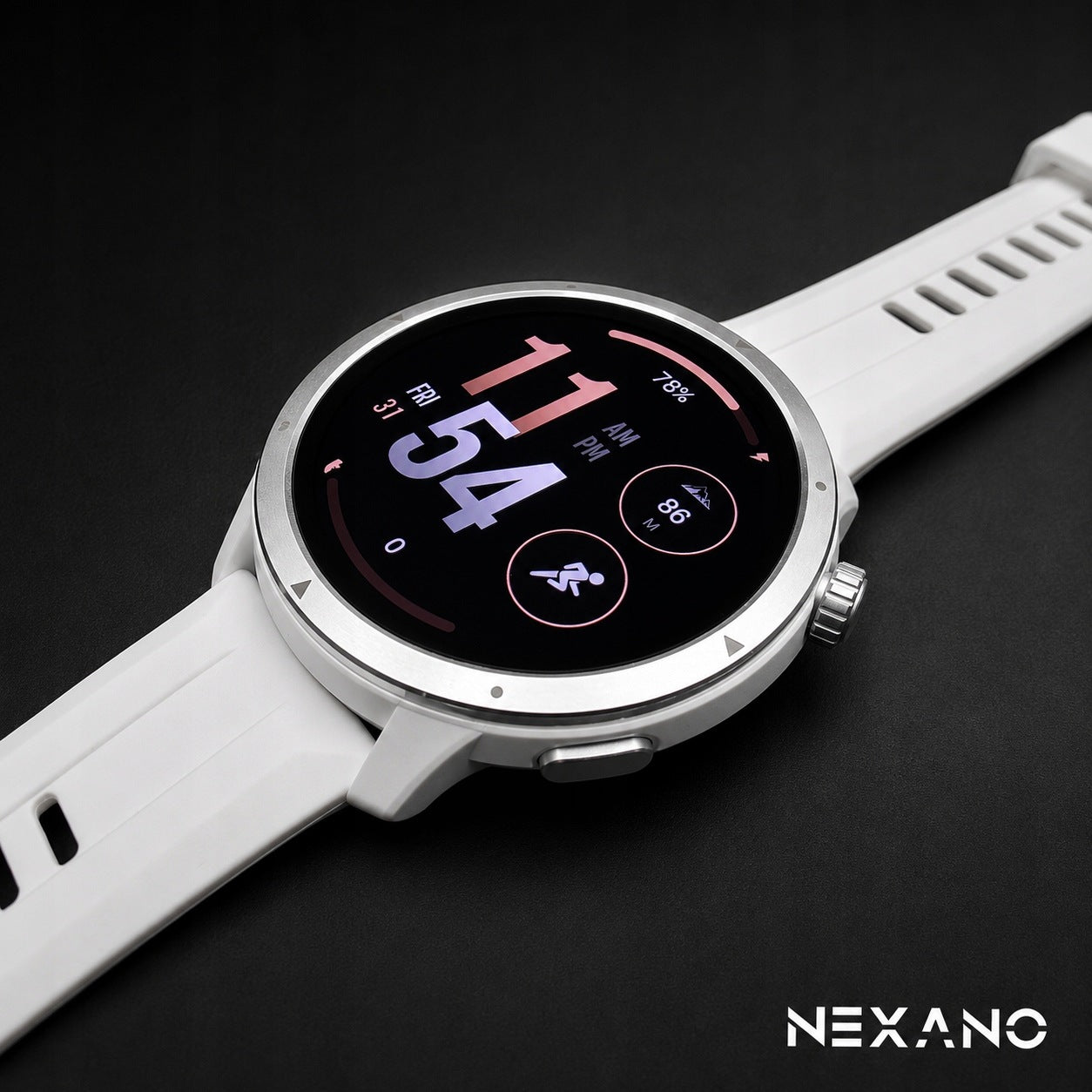 Smartwatch Women's Waterproof AMOLED Dual GPS Watch 5ATM Routes GPX MenuPL Manufacturer code Smartwatch Nexano Active