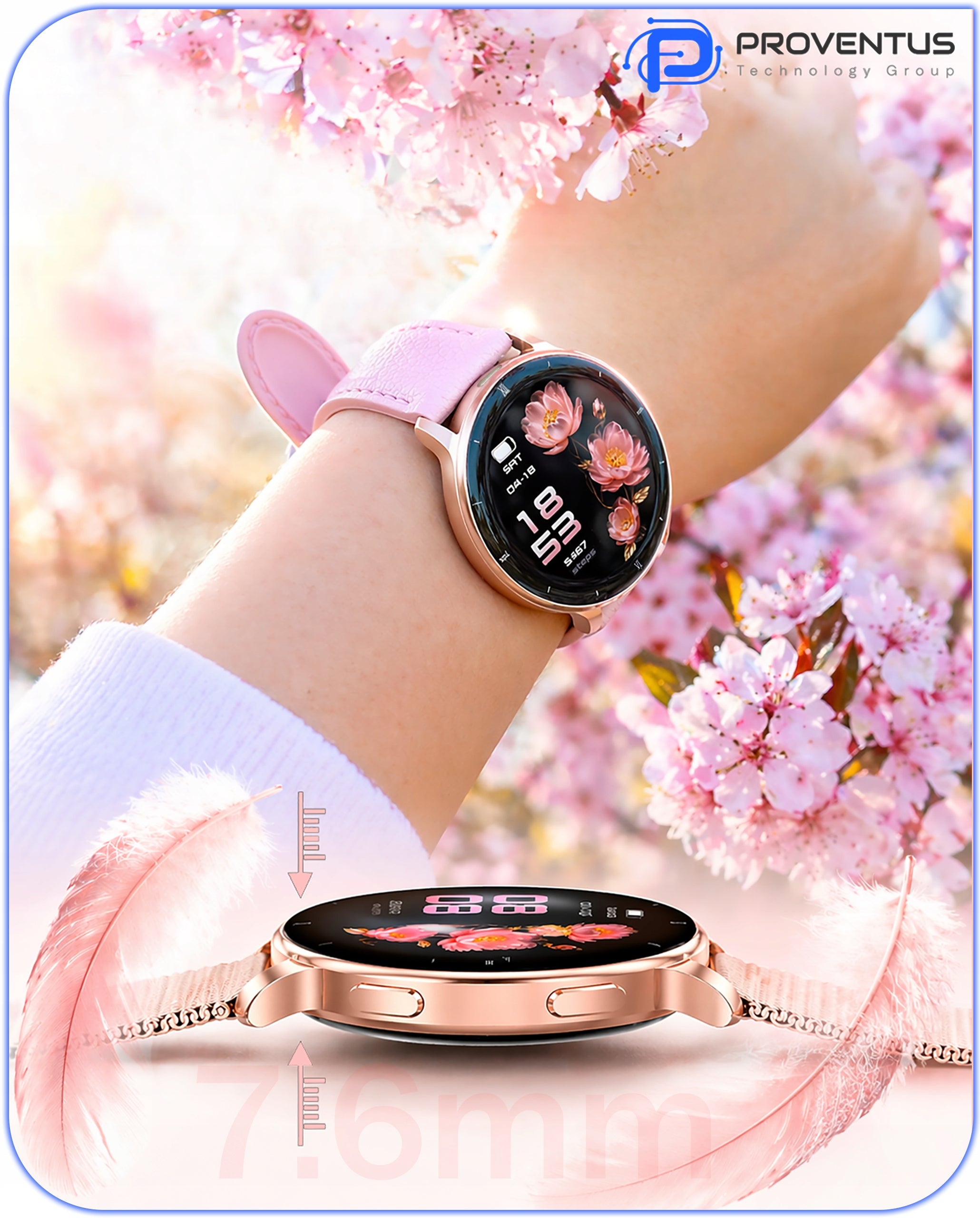 Smartwatch Women's watch WATERPROOF PRESSURE PULSE CONVERSATION MENU PL AMOLED Packaging status original