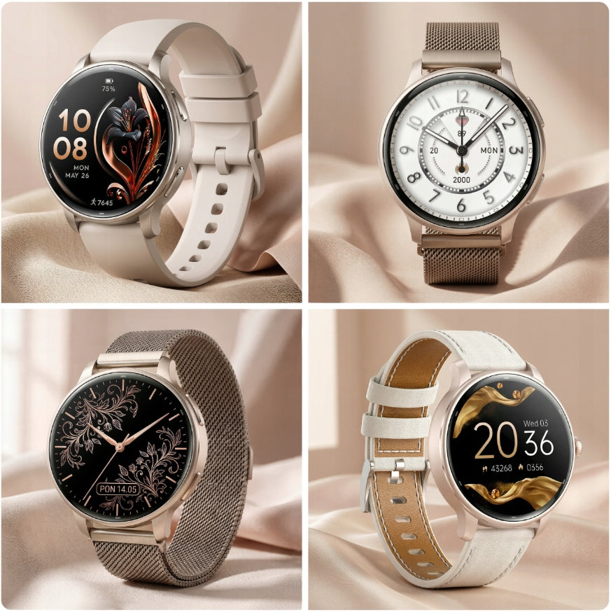 Smartwatch Women's watch with GPS WATERPROOF TALK PRESSURE MENU PL straps Packaging status original