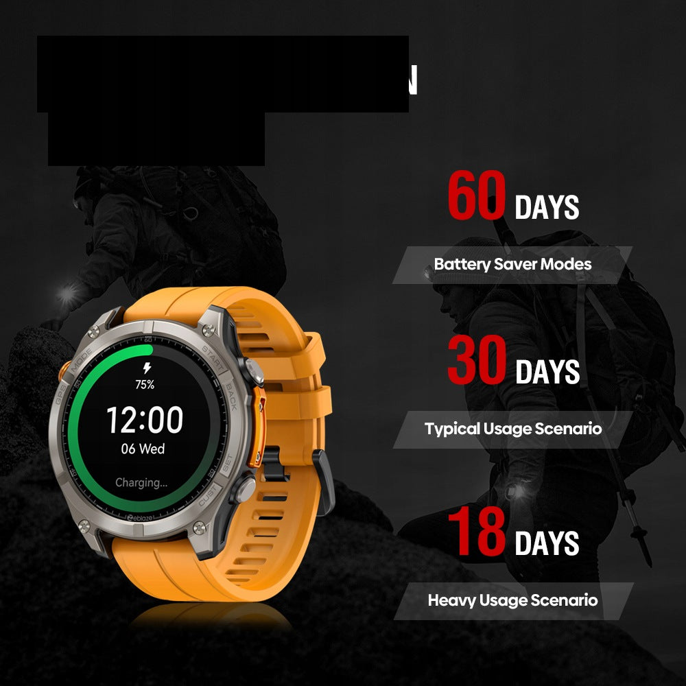 Smartwatch Zeblaze Stratos 4 orange GPS AMOLED Sport Waterproof 5ATM Brand Zeblaze