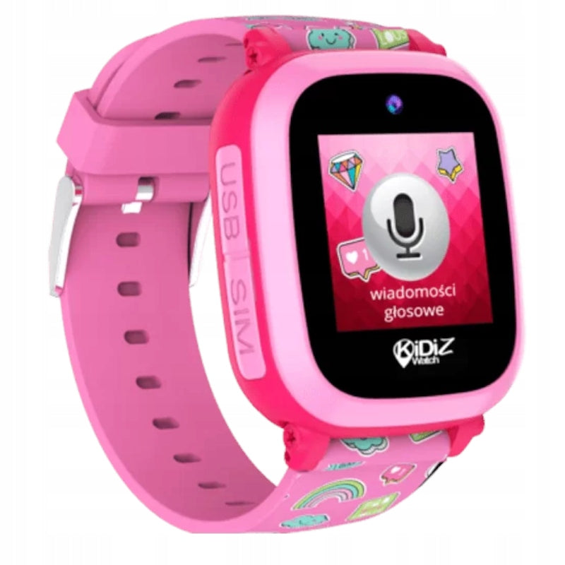 Smartwatch children's watch 3+ KidiZ One Pink SIM, phone SOS locator