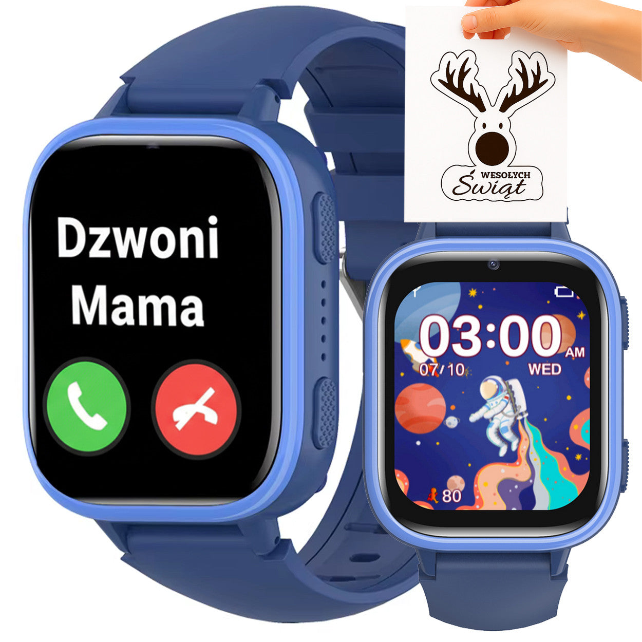 Smartwatch children's watch with SIM, multiple games, learning and two straps