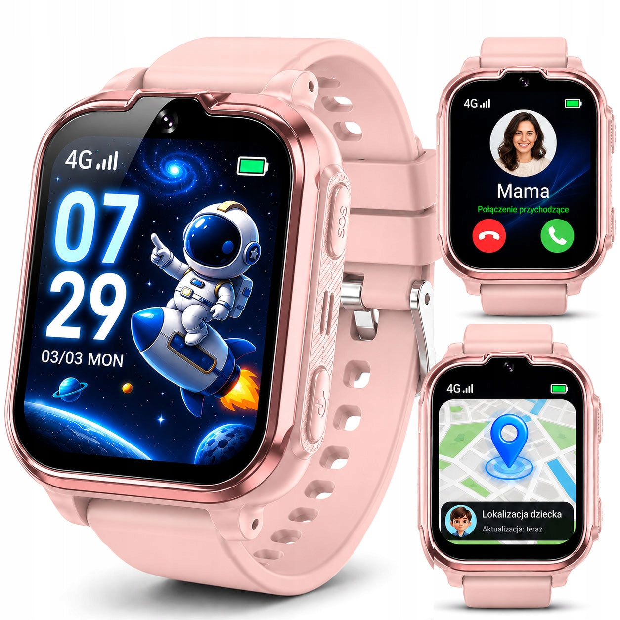 Smartwatch for Girls 4G SIM Locator LBS Video Calls to School
