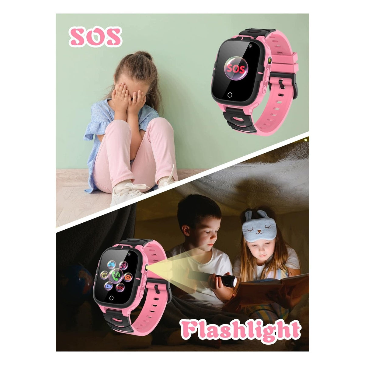 Smartwatch for Kids with GPS and 4G - Waterproof - With Video Function Kind analog