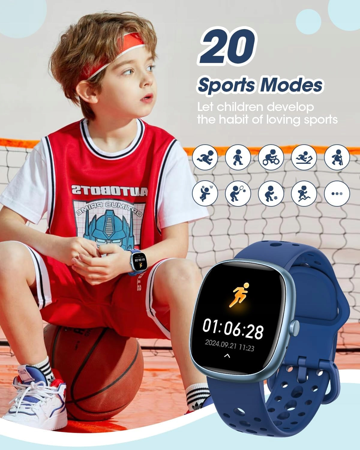 Smartwatch for children 1,5" HD, IP68, 20 sports modes, waterproof Model other