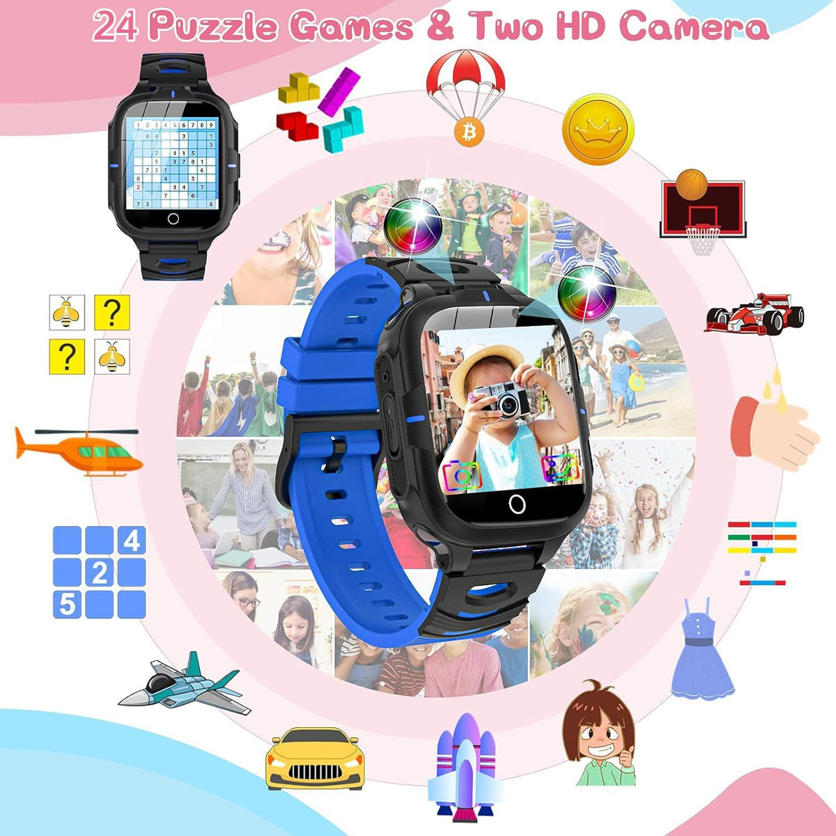 Smartwatch for children – 24 games, camera, phone, MP3, SOS Manufacturer code B09BZ45K62