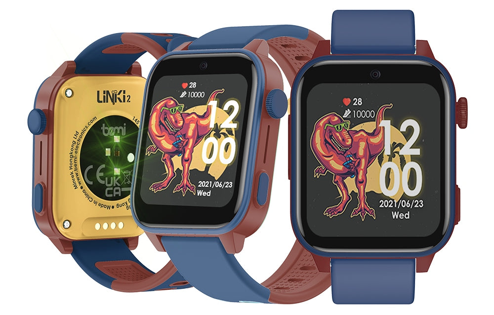 Smartwatch for children Bemi Links2 4G/LTE GPS wifi sensors thermometer navy blue