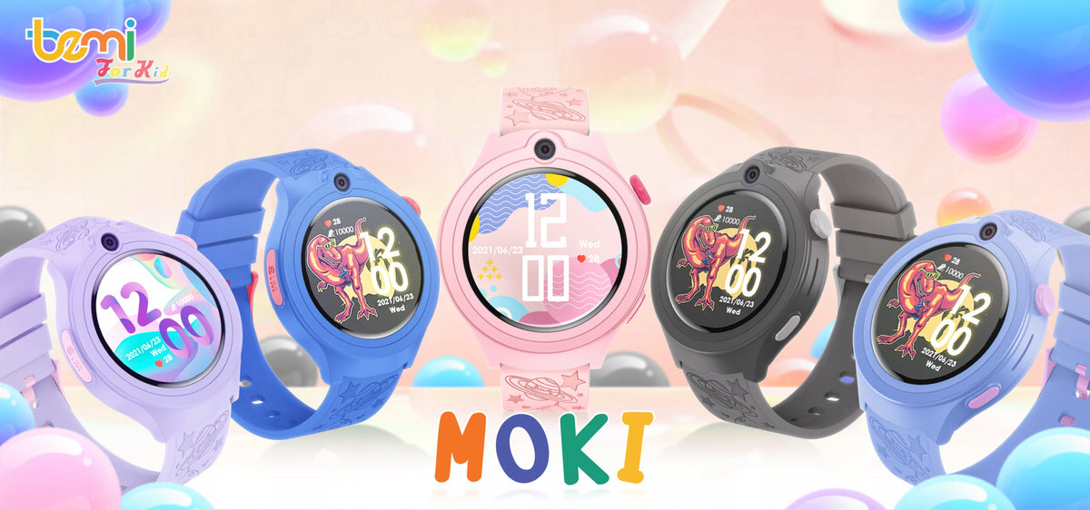 Smartwatch for children Bemi Moki 1.32 inch 360x360 4G LTE GPS LBS purple Manufacturer code BWMOK1VT