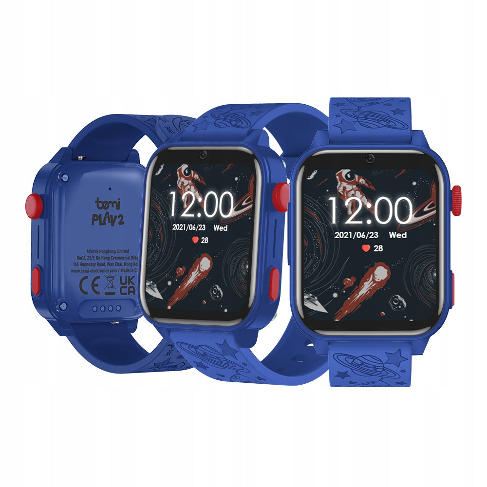 Smartwatch for children Bemi Play2 1.85 inch 4G LTE GPS LBS navy blue