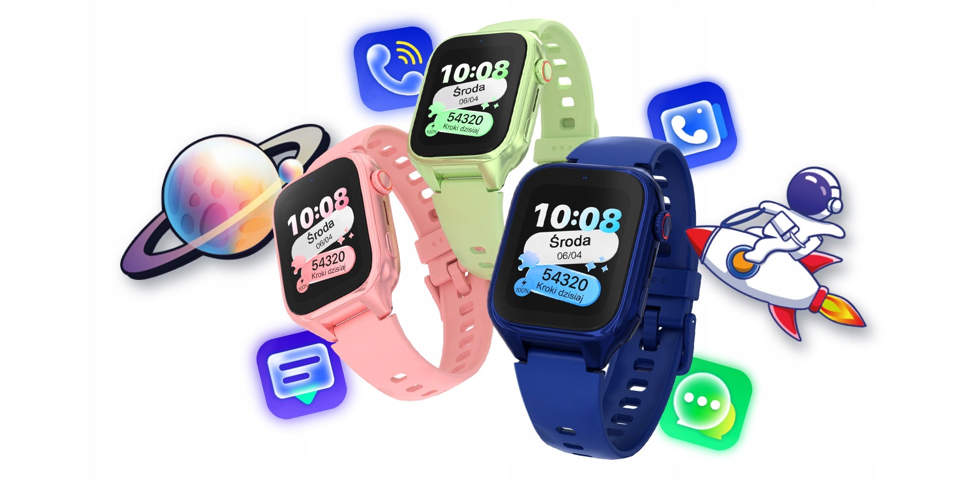 Smartwatch for children STELIO 4G LTE GPS CALLS SMS Waterproof SIM camera Packaging status original