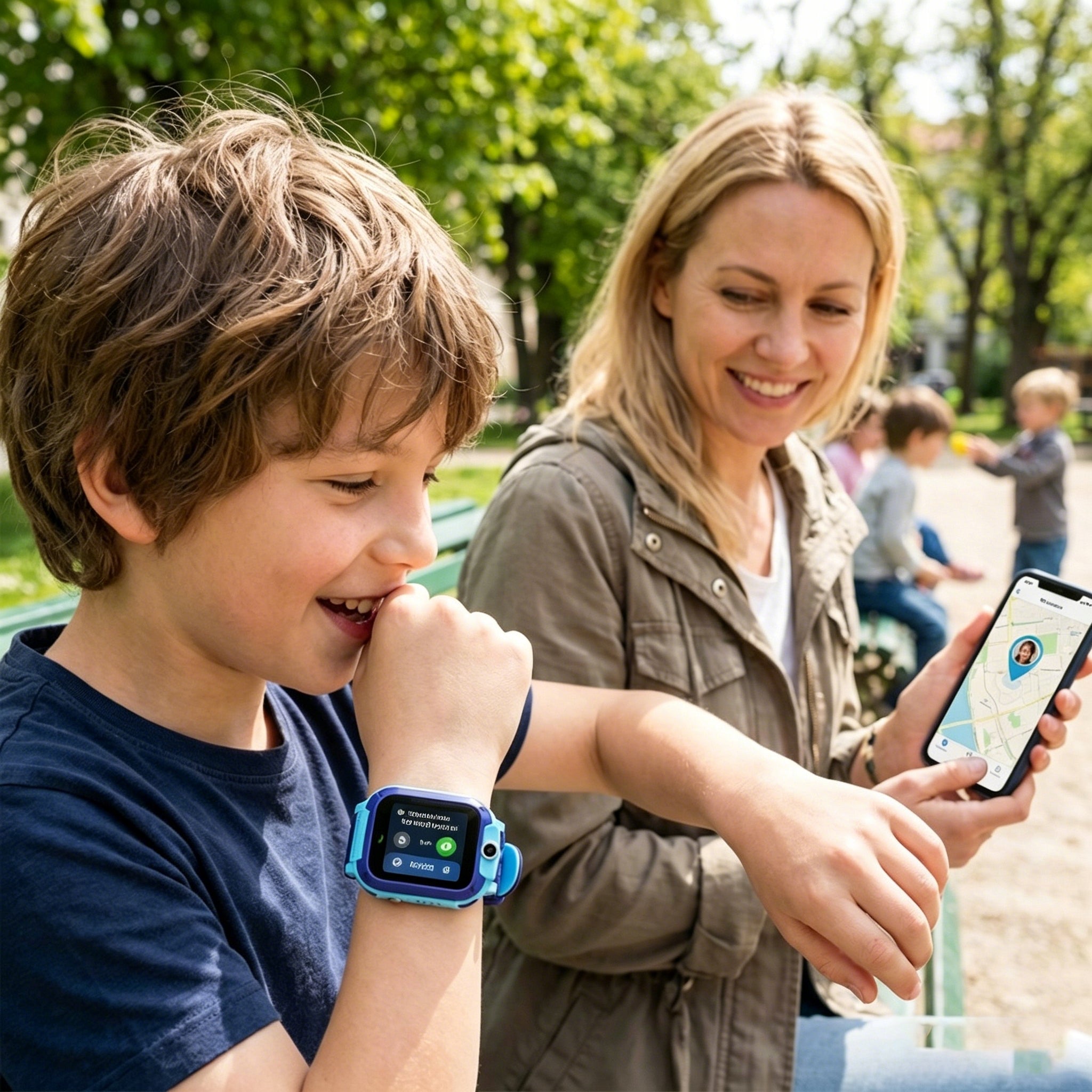 Smartwatch for children blue with camera and ringing function Brand no brand
