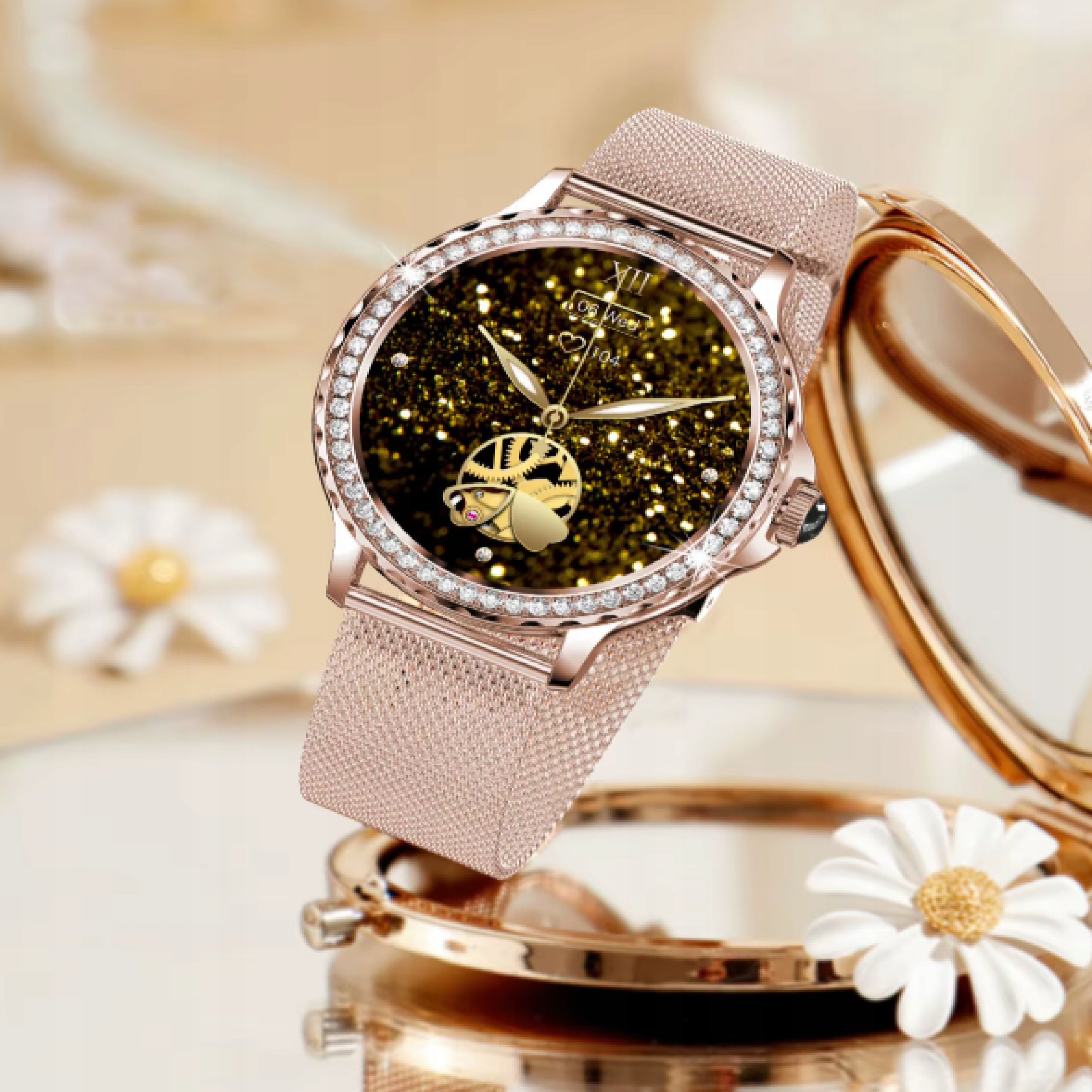 Smartwatch for girls with Polish menu and many functions + 2 straps Brand no brand