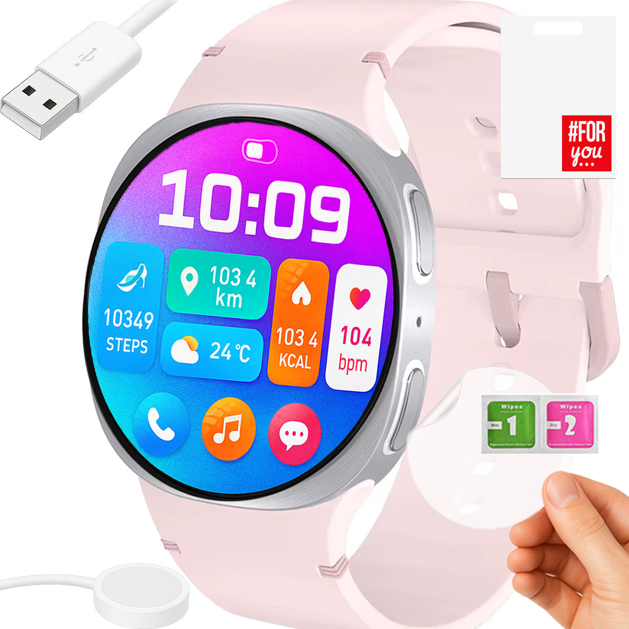 Smartwatch for kids - Bluetooth calls, game, SOS, steps, color screen