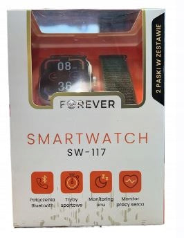 Smartwatch forever SW-117 2 straps Sports watch EAN (GTIN) 5906961946744