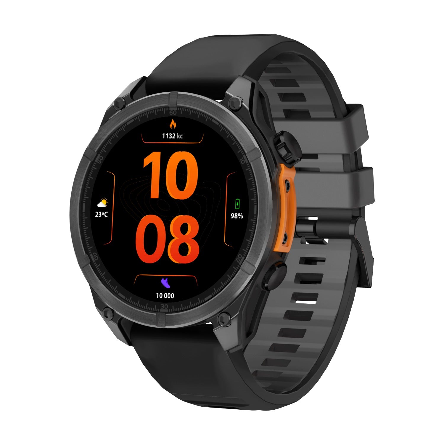 Smartwatch men's GPS sports AMOLED watch menu PL waterproof with flashlight Packaging status original