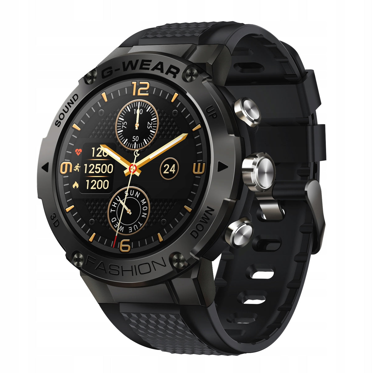 Smartwatch men's sports watch GlacierX Ceres black GAMES MUSIC CALORIES EAN (GTIN) 5907339230434