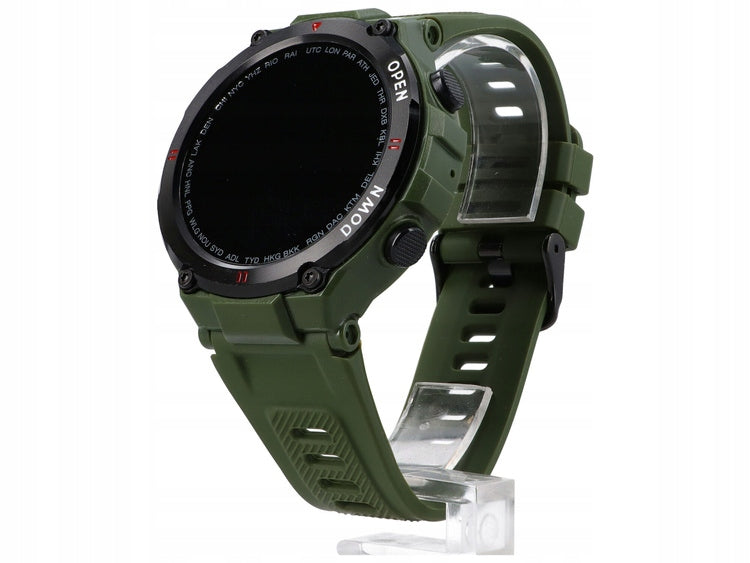 Smartwatch men's sports watch functions pulse steps GlacierX Faron Green Color green
