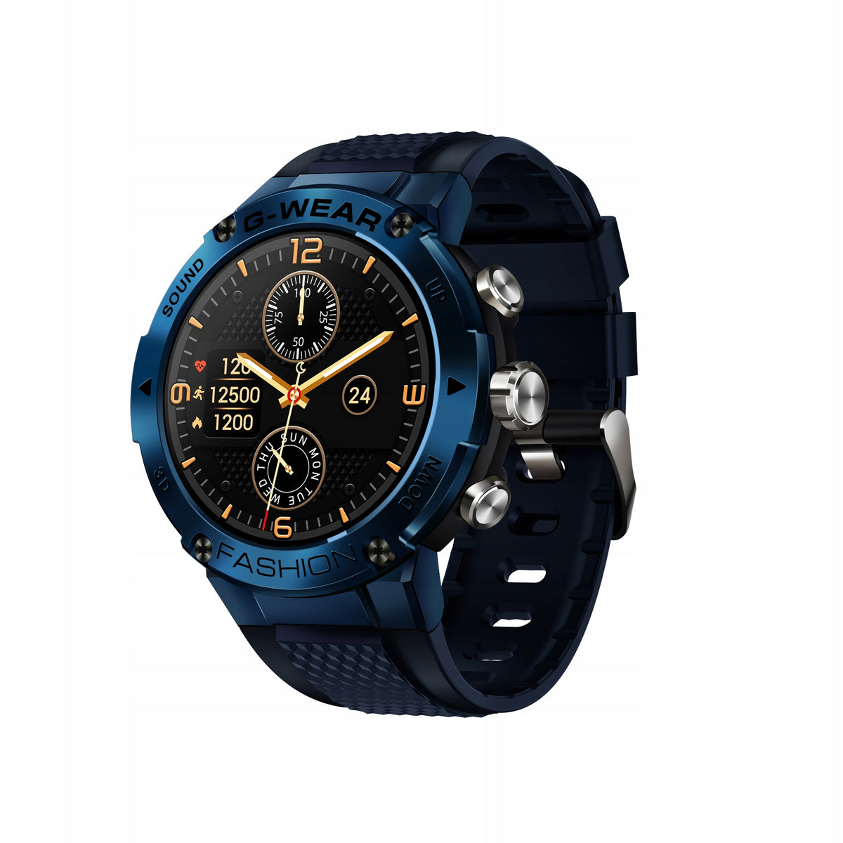 Smartwatch men's sports watch music functions GlacierX Ceres blue