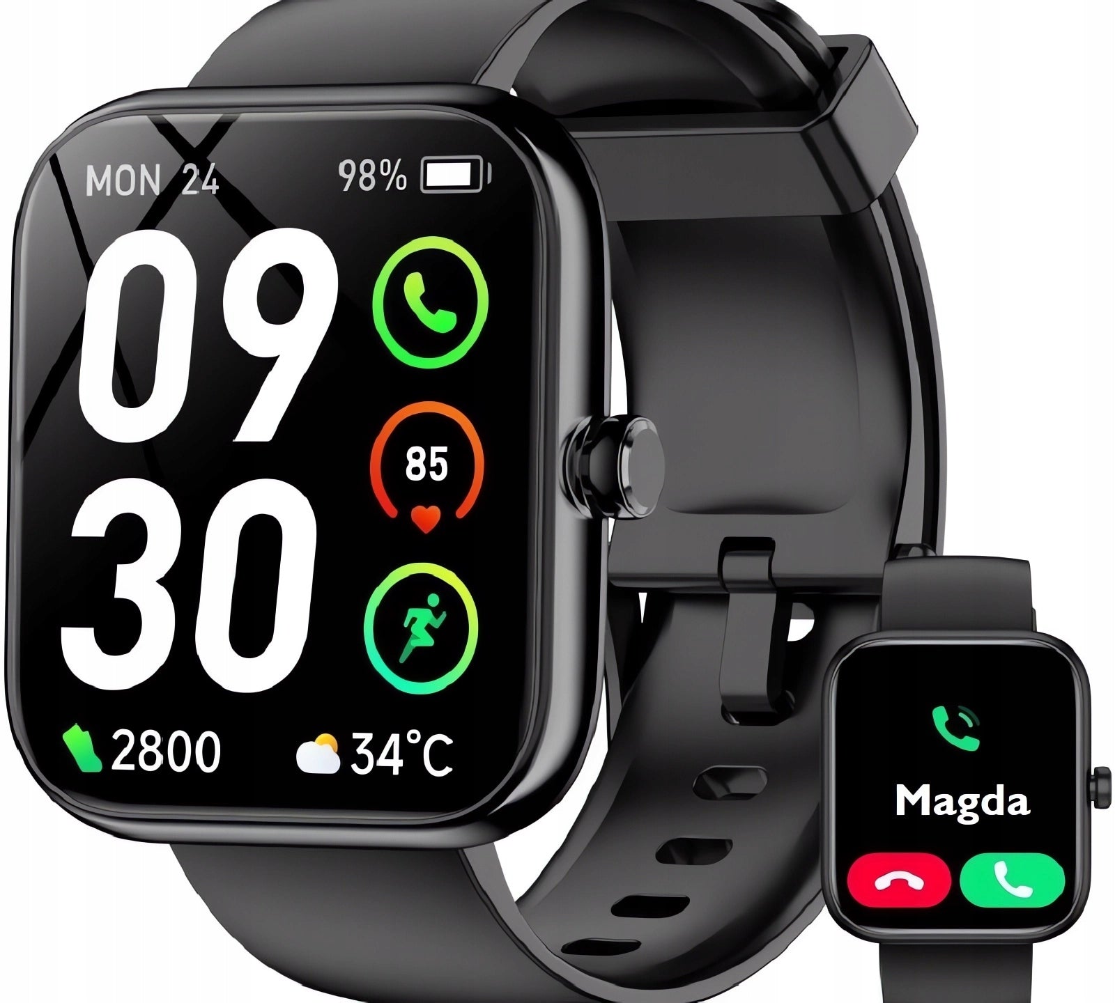 Smartwatch men's talk pressure steps polish menu IP67 300mAh