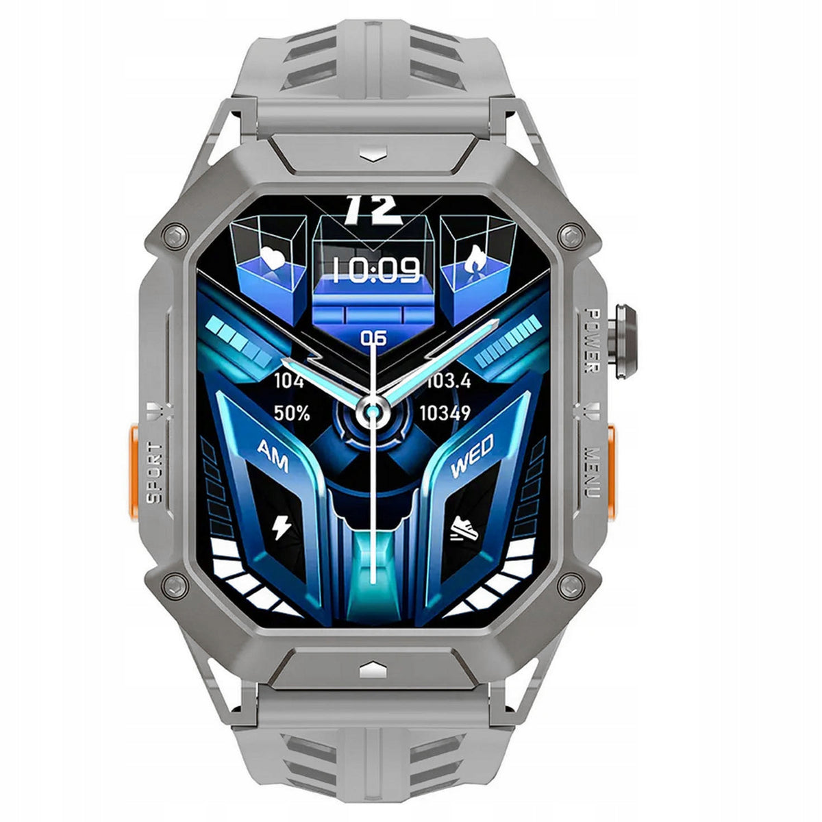 Smartwatch men's watch MENU PL Super Battery 1000 mAh ! Bluetooth Call Color gray