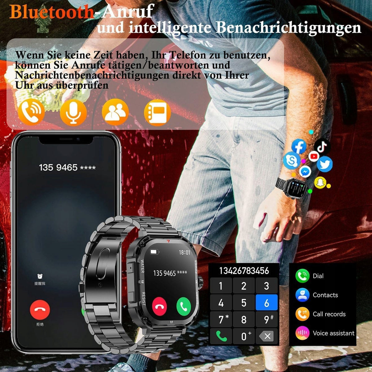 Smartwatch men's watch black LEMFO LF37 Manufacturer code LF37
