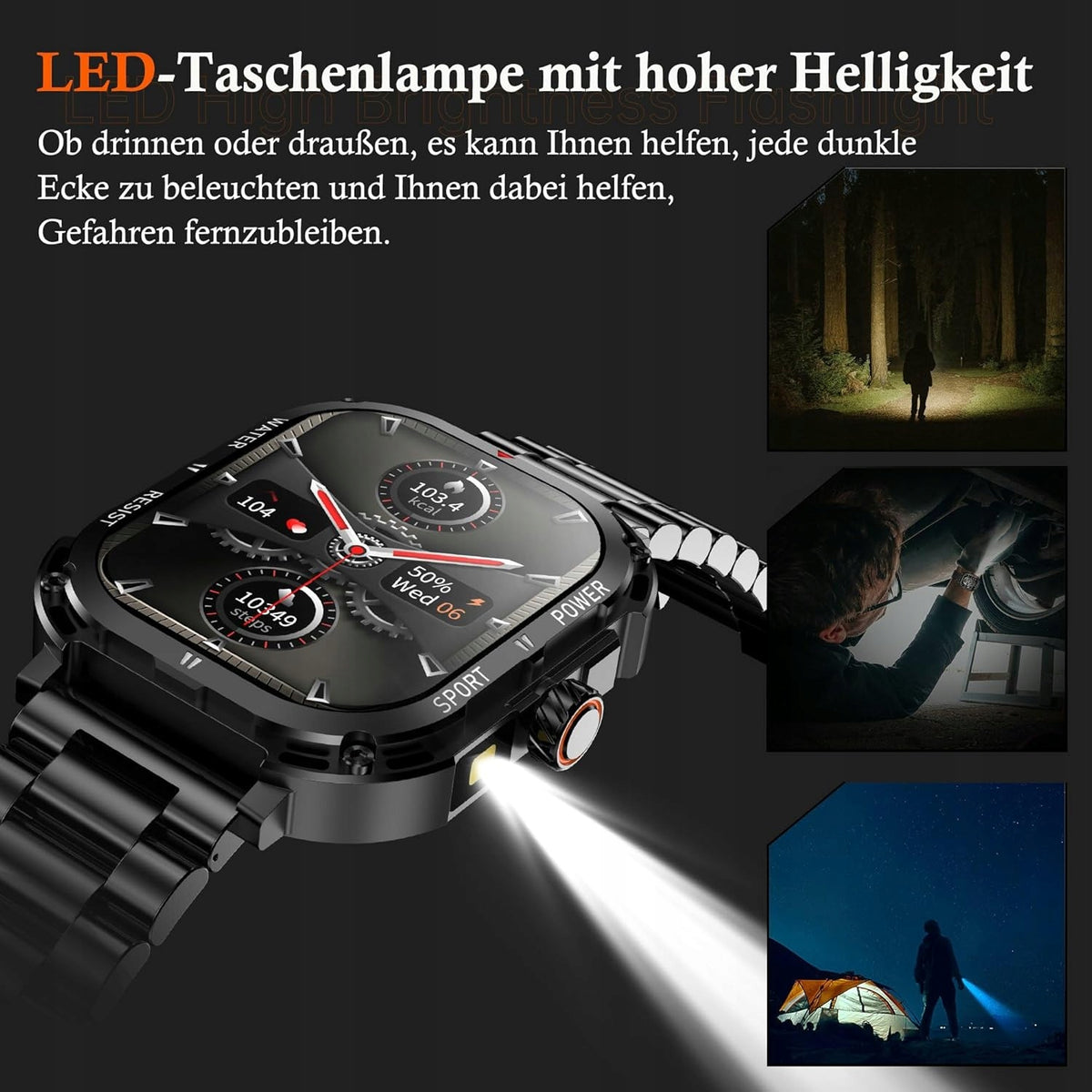 Smartwatch men's watch black LEMFO LF37 Packaging status original