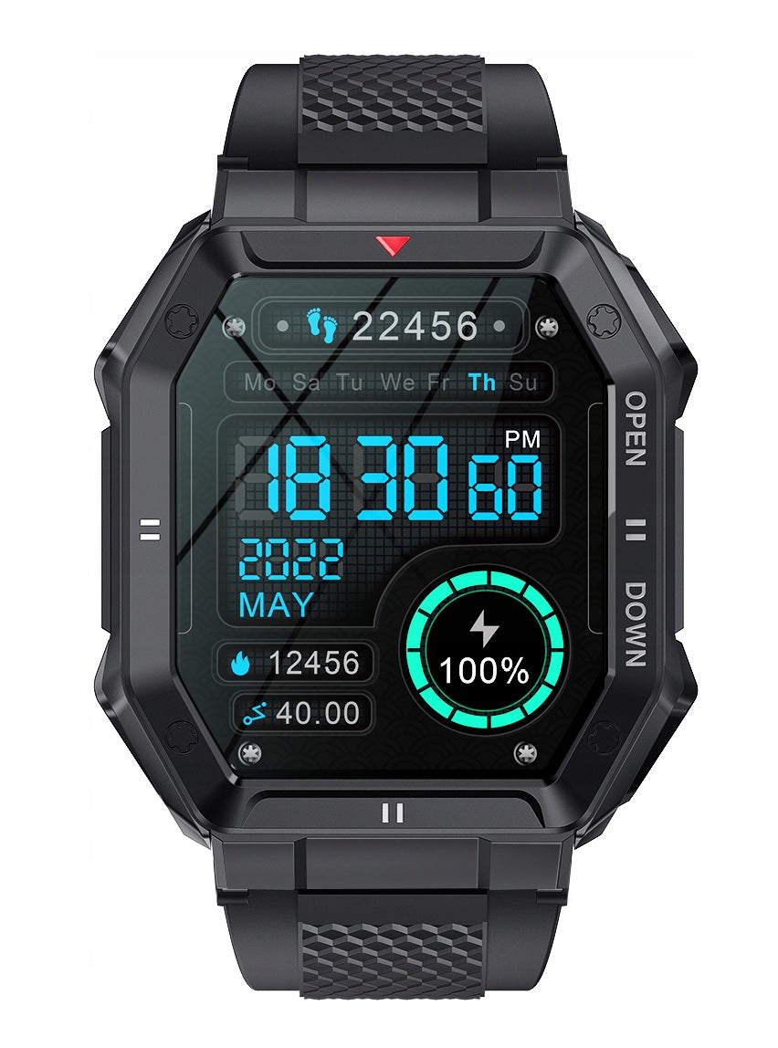 Smartwatch men's watch black features SPORTS SET STRAP + BRACELET Color black