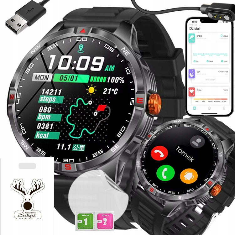 Smartwatch men talk BT | large battery | sport health | screen 1.46" Brand Smart-Trend