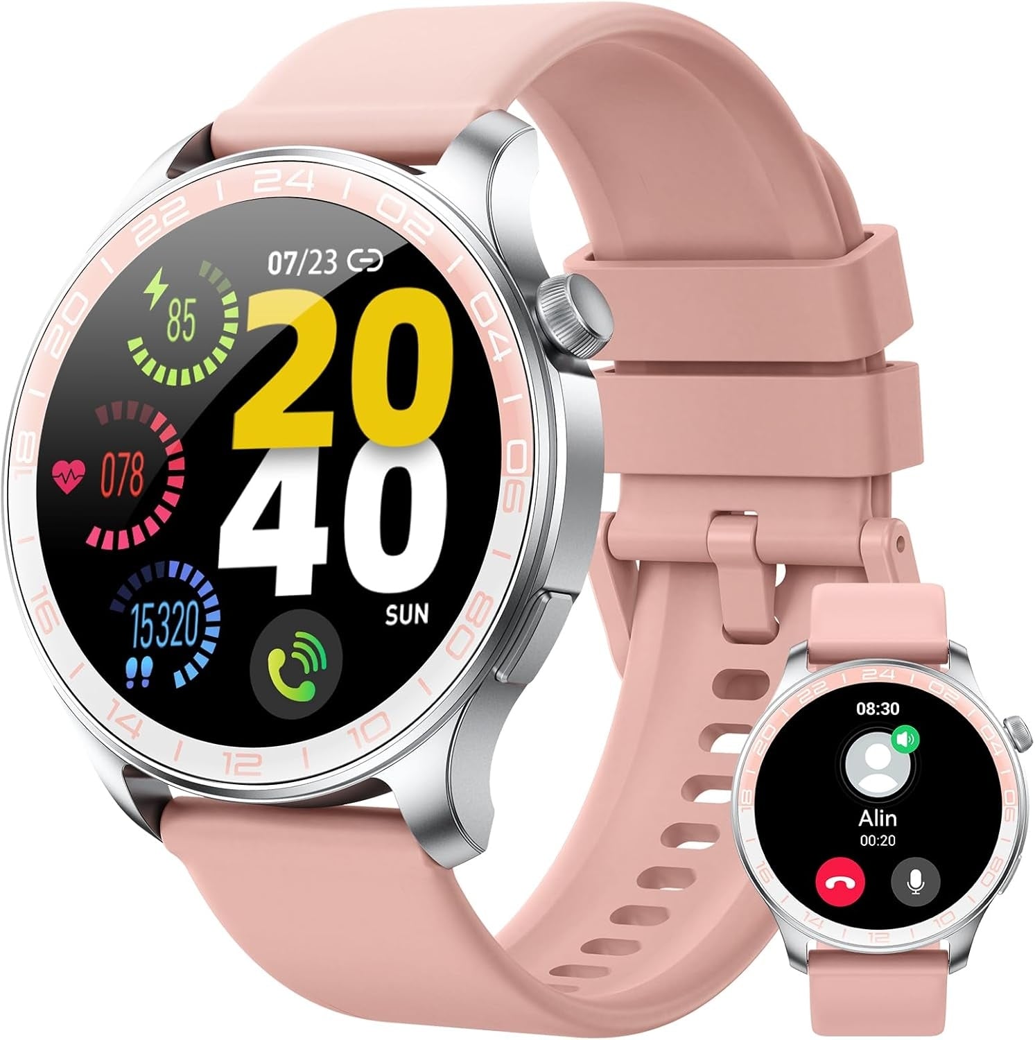 Smartwatch smart watch talk sport WiFi T10 PRO pink round