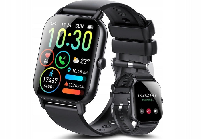 Smartwatch smart watch touch sports heart rate monitor black