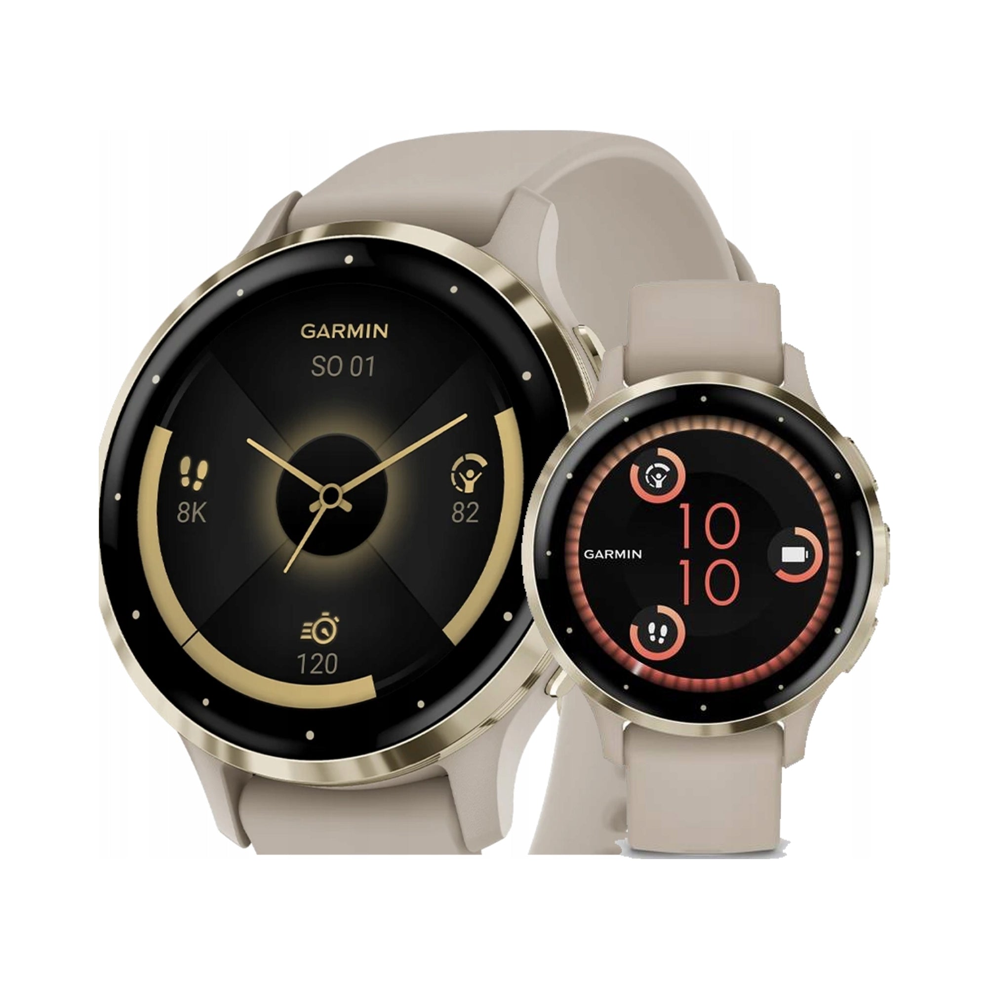 Smartwatch sports watch Garmin Venu 3s beige Stylish GPS Fitness
