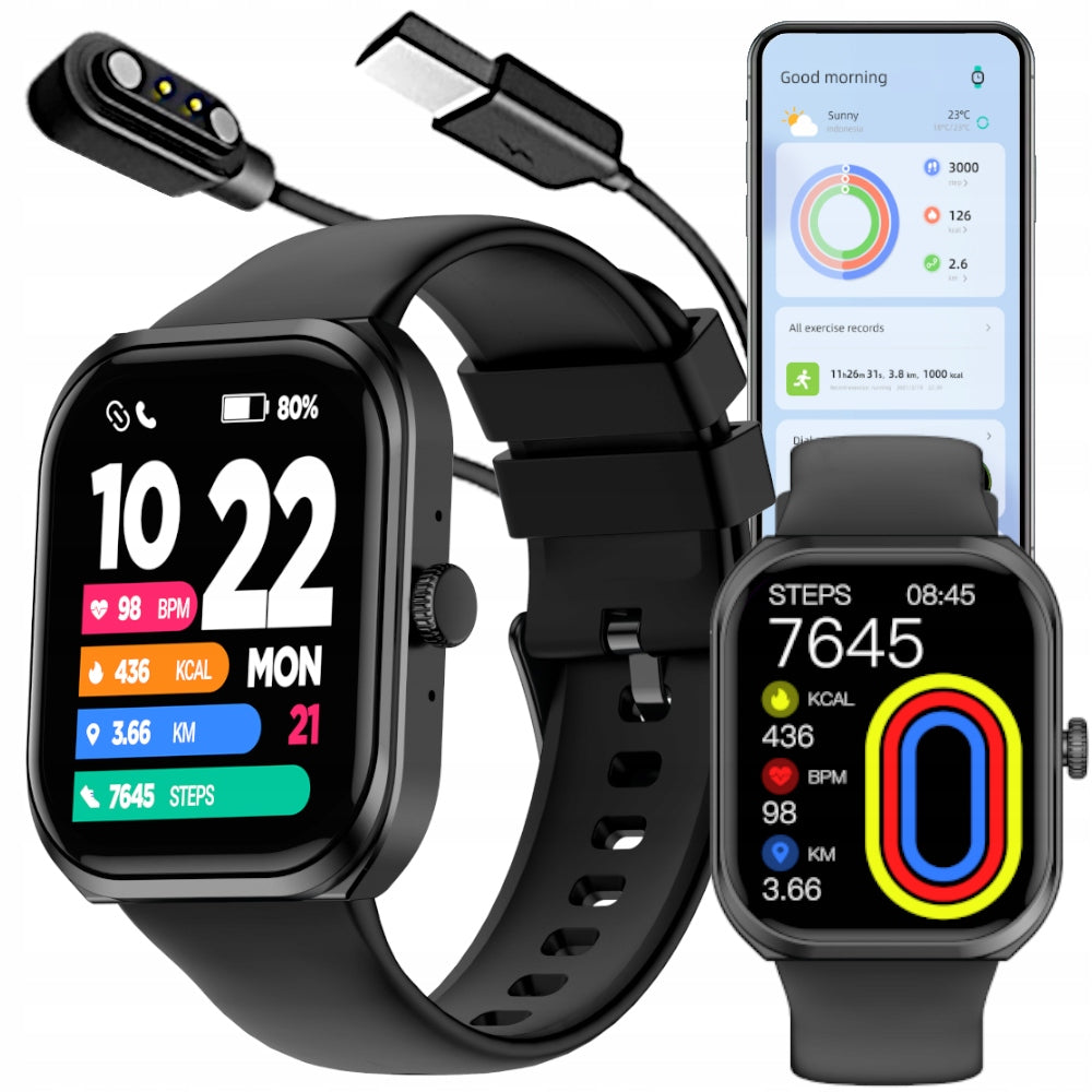 Smartwatch sports watch polish MENU message functions GlacierX Breeze