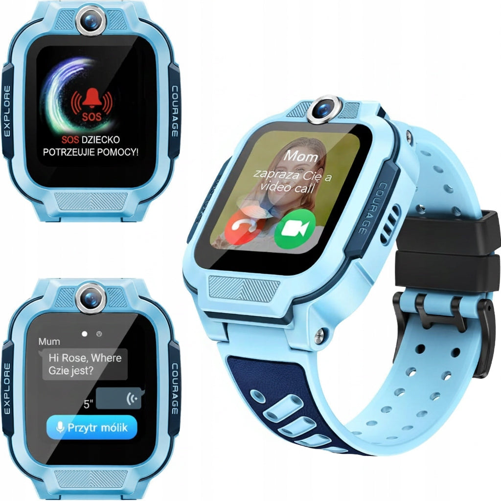 Smartwatch watch for children imoo Z3 blue,GPS, Video,IP68,LTE,Polish