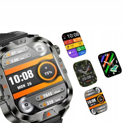 Smartwatch waterproof V17 with built-in flashlight black Brand no brand