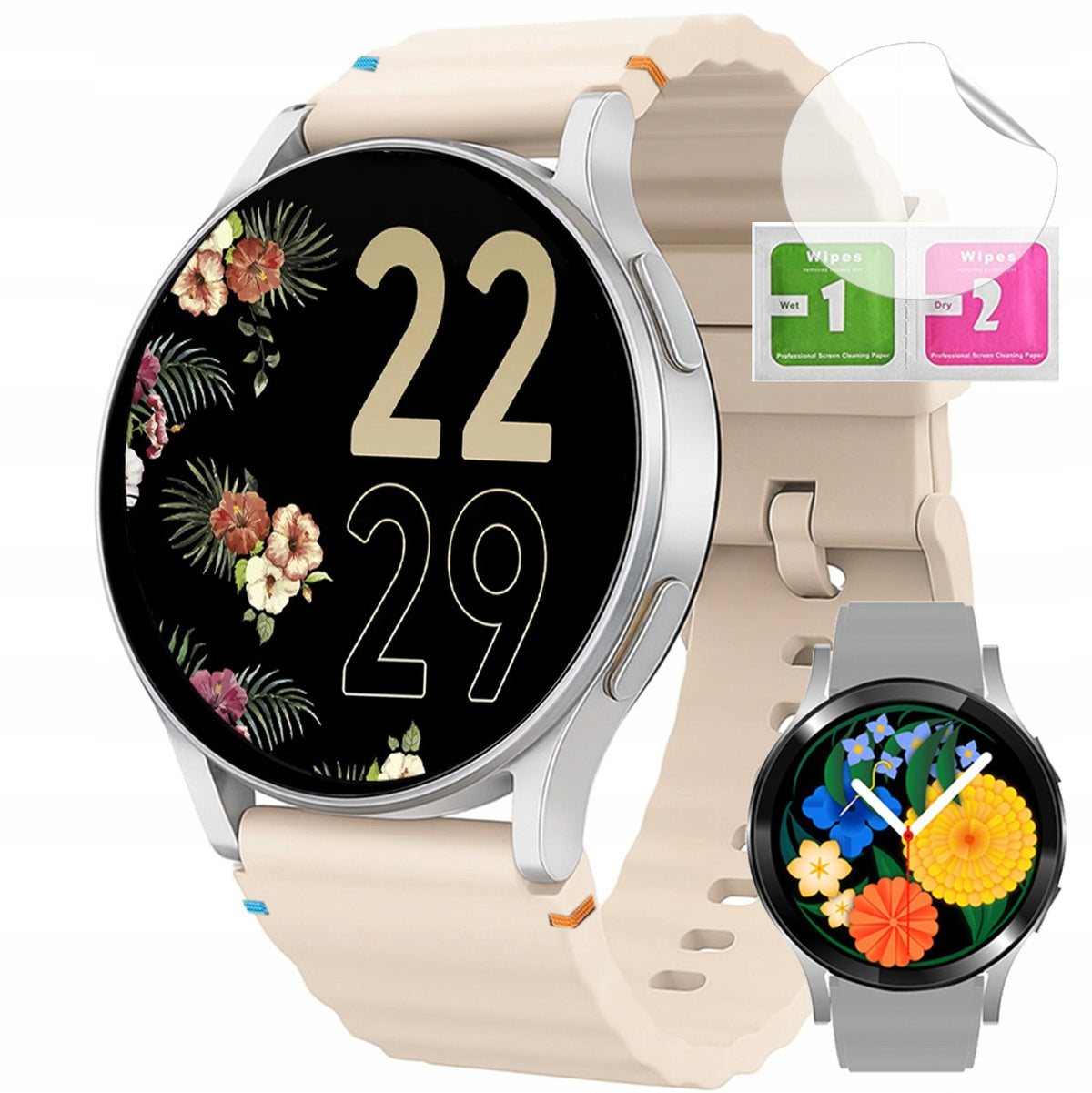 Smartwatch with 2 straps | Bluetooth Talks, Pulse, Pedometer, Polish Menu