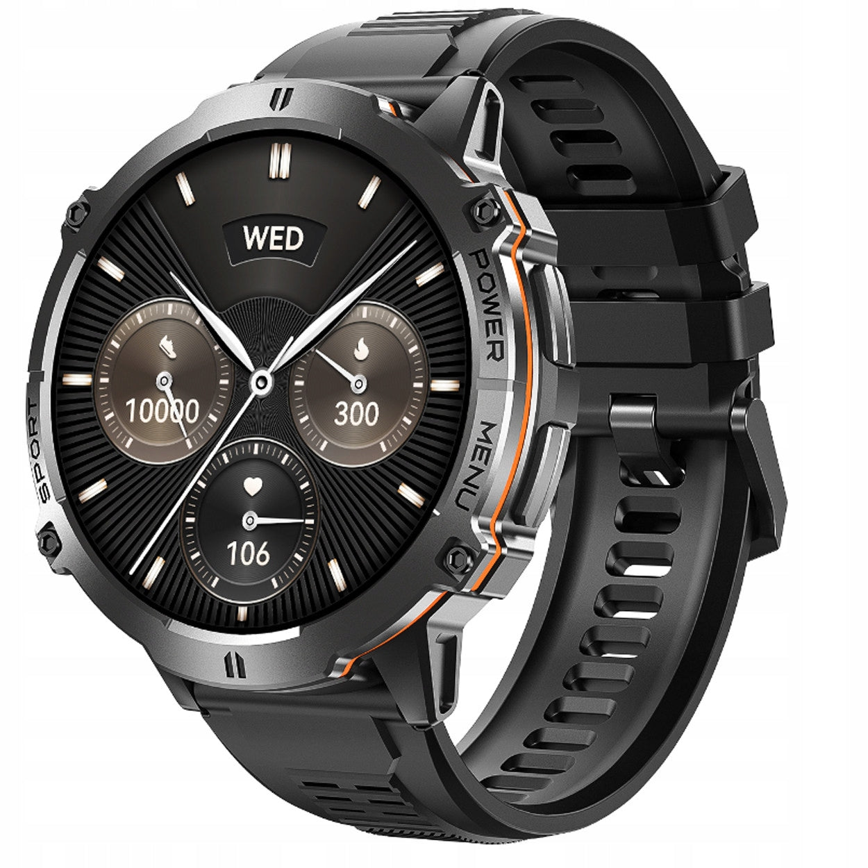 Smartwatch with AI AMOLED Compass Battery 100 Days Waterproof Design Batteries included yes
