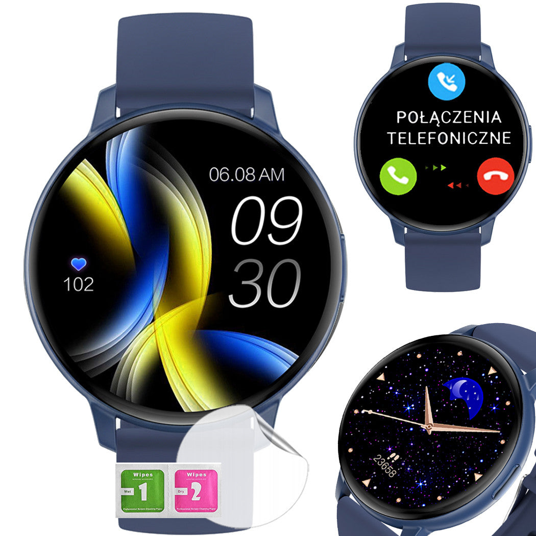 Smartwatch with BT calls flashlight heart rate SpO2 steps calories sport functions with