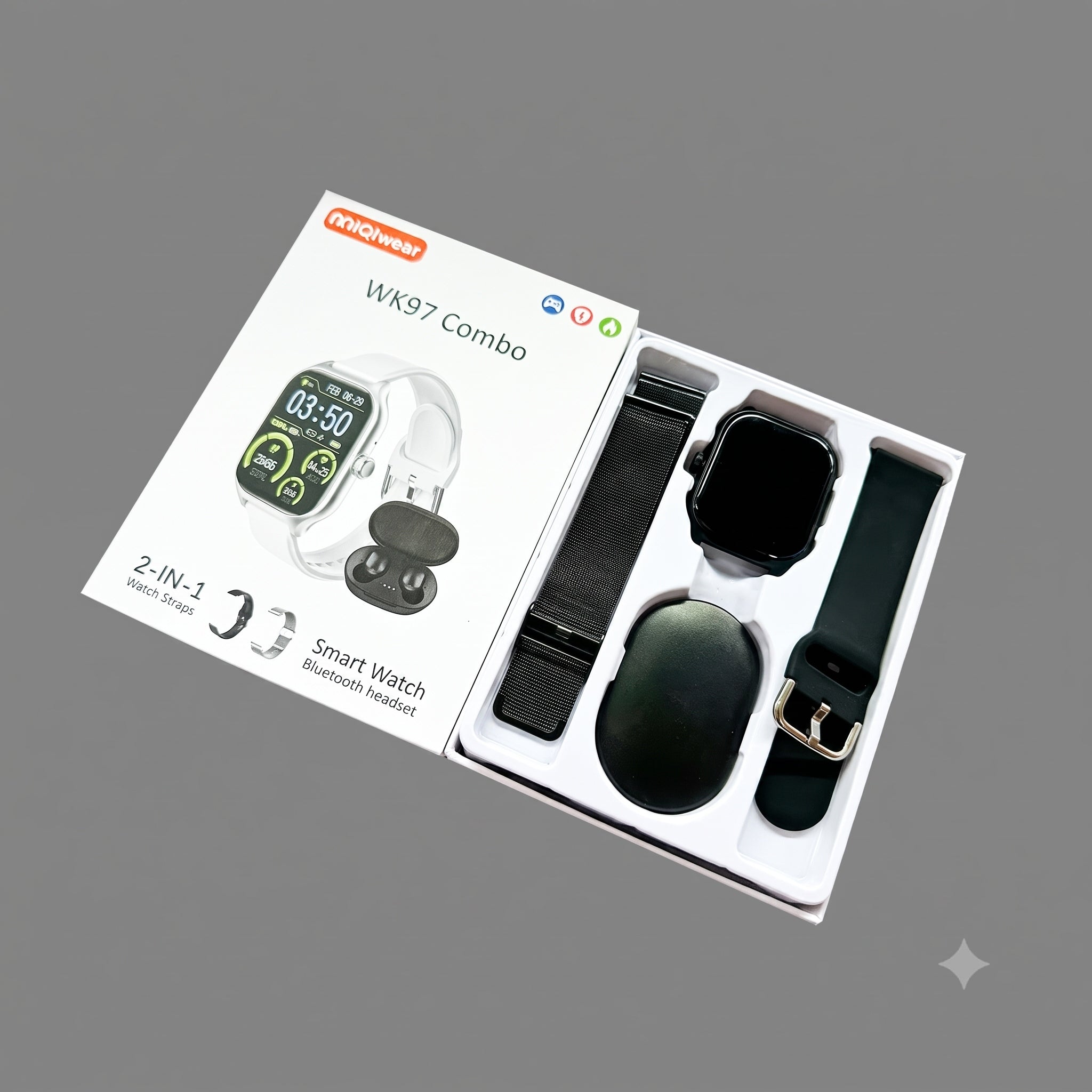 Smartwatch with headphones MIQIwear WK97 Combo Packaging status original