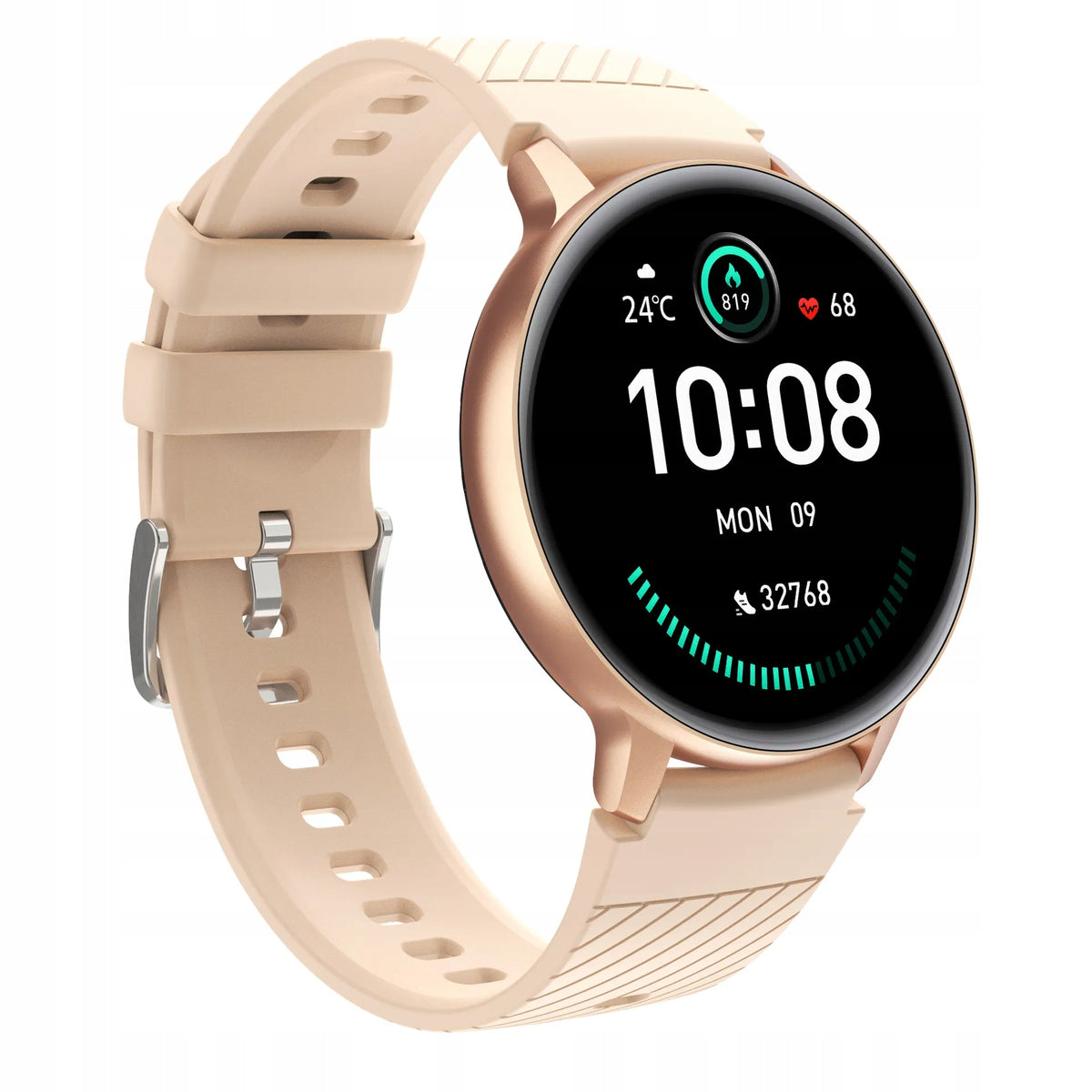 Smartwatch women's talk menu PL 4 stripes gold MEMFLOW Brand MEMFLOW
