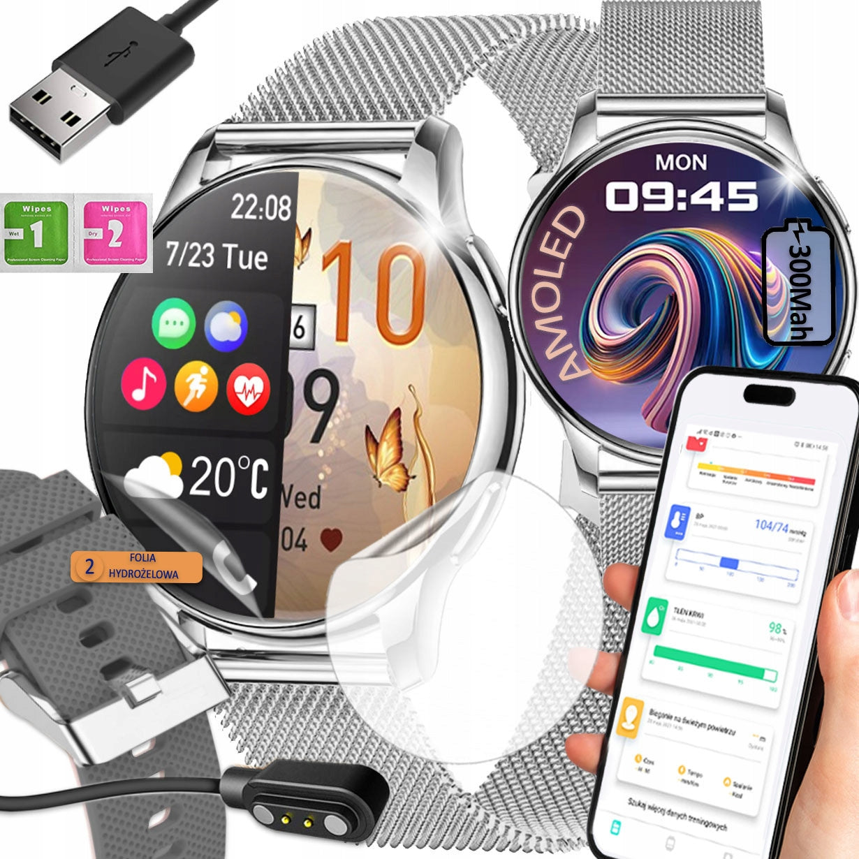 Smartwatch women's watch PL MENU AMOLED CONNECTIONS BATTERY 300 MAh 366x366